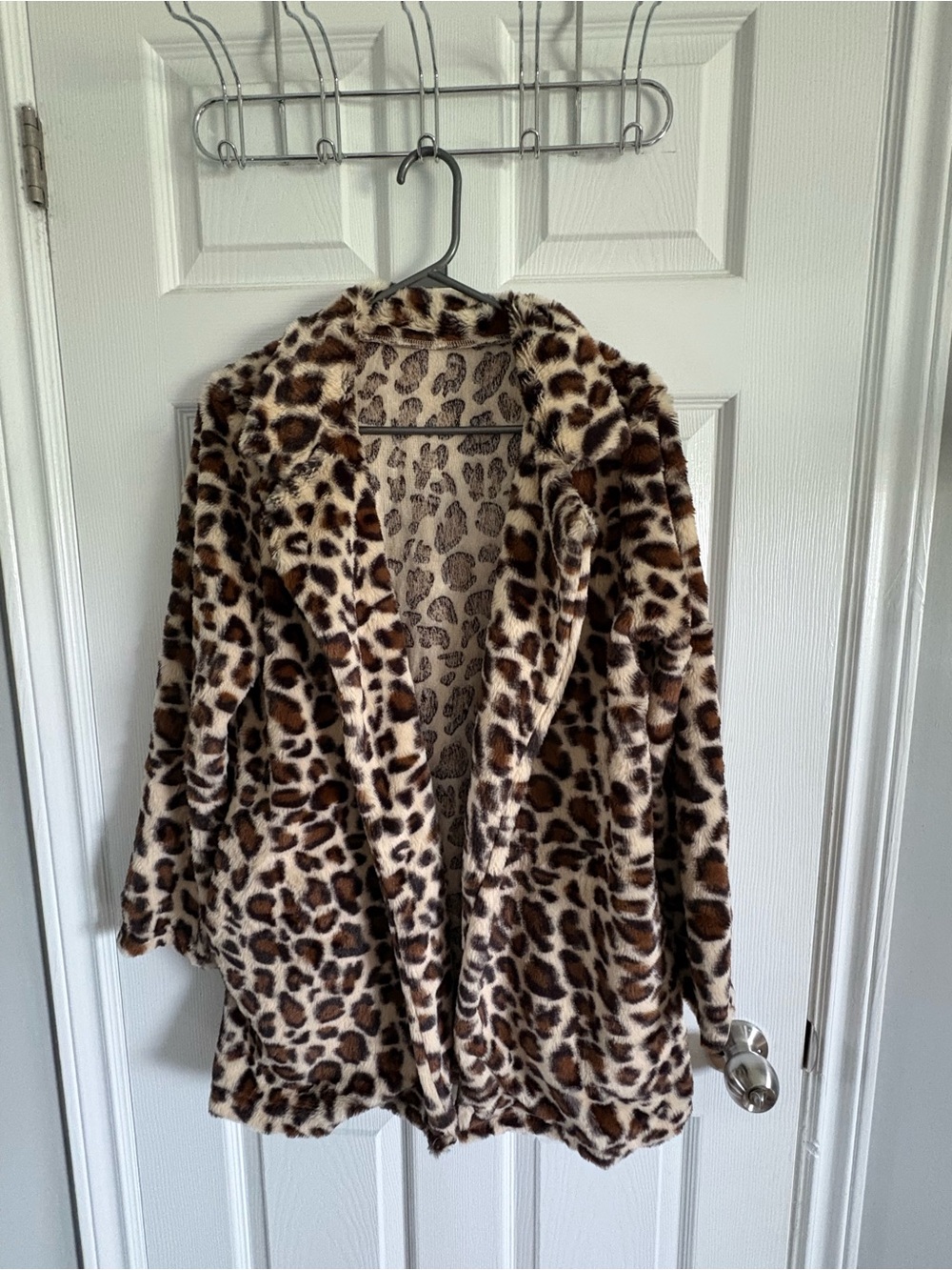 Leopard Print Faux Fur Coat - Women Jackets & Coats